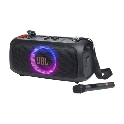 JBL PartyBox On-The-Go Portable Bluetooth Speaker with Built-in Mic & Lights