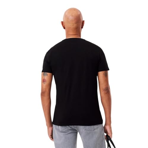 Lacoste Men's Short Sleeve V-Neck Pima Cotton T-Shirt - Black, Medium - Image 3