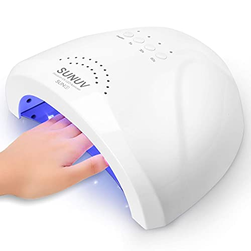 SUNUV 48W UV LED Nail Lamp with Smart Timer