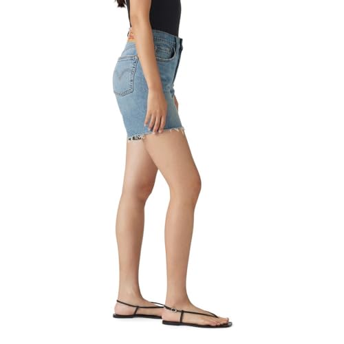 Levi's Women's 501 Mid Thigh Short, Ticked and Untied - Image 2