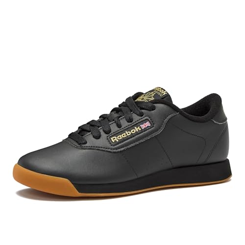 Reebok Women's Princess Wide Fashion Shoes – Black/Gum, Size 8 M US