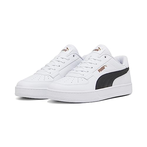 PUMA Mens Caven 2.0 Sneaker - White/Black-Gold - Image 7