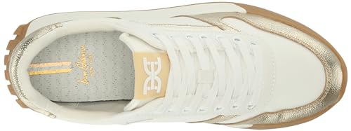 Sam Edelman Layla Retro Sneakers in Off-White & Gold - Image 5