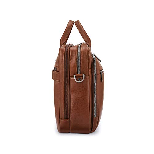 Samsonite Leather Toploader Briefcase - Cognac - Image 3