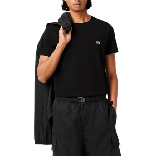 Lacoste Pima Cotton Crew Neck T-Shirt, Black, Medium