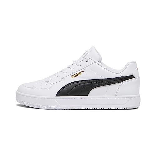 PUMA Mens Caven 2.0 Sneaker - White/Black-Gold - Image 2