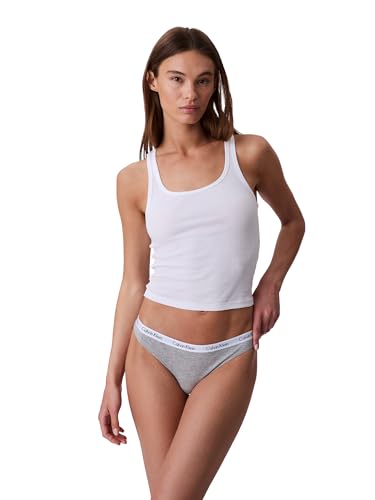 Calvin Klein Women's 3 Pack Carousel Thong Panty - Black/White/Grey Heather - Image 2