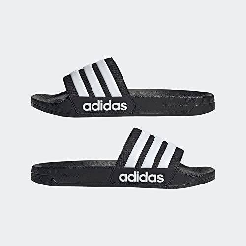 Adidas Adilette Shower Slides - Core Black/White - Image 8