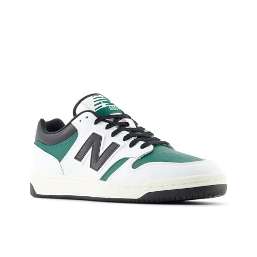 New Balance Men's 480 V1 Sneaker, White/Marsh Green/Black, 6.5 - Image 4