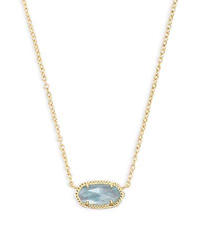 Kendra Scott Elisa Short Pendant Necklace - Light Blue Illusion