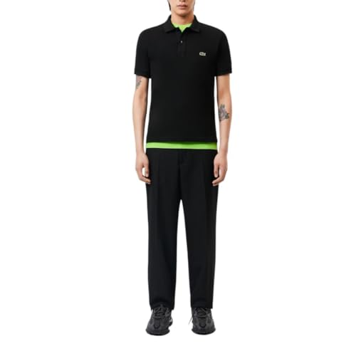 Lacoste Men's Slim-Fit Polo Shirt - Black, Large - Image 4