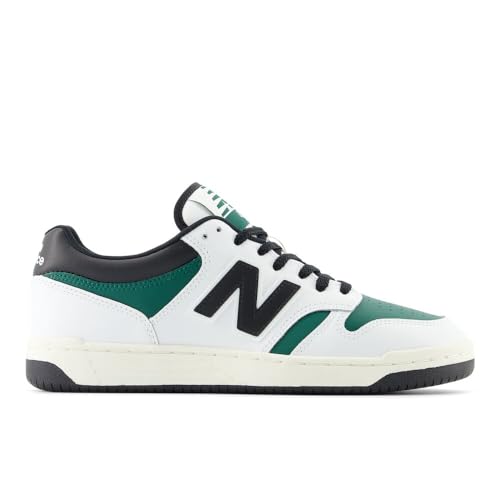 New Balance Men's 480 V1 Sneaker, White/Marsh Green/Black, 6.5 - Image 3