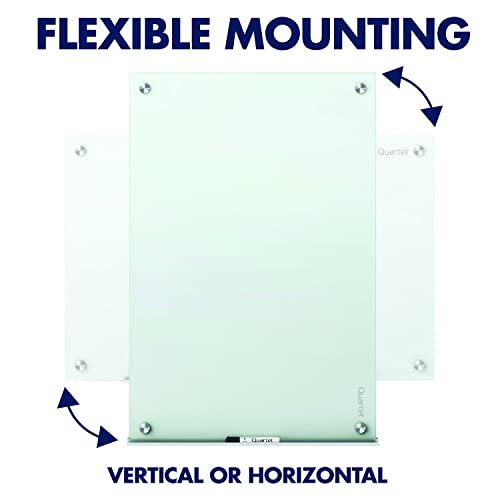Quartet Magnetic Glass Dry Erase White Board, Frameless 24'' x 18'' - Image 7