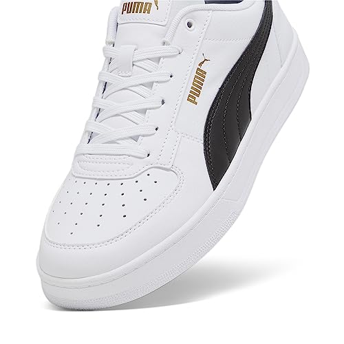 PUMA Mens Caven 2.0 Sneaker - White/Black-Gold - Image 5