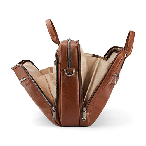 Samsonite Leather Toploader Briefcase - Cognac - Image 5