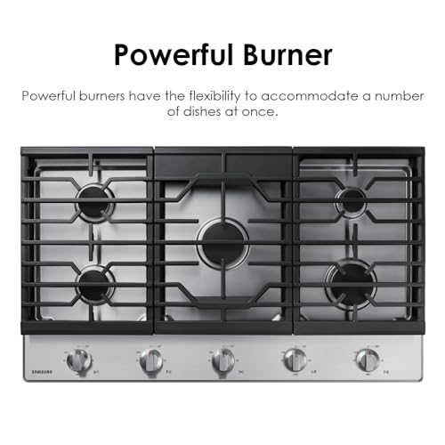 Samsung 36" Smart Gas Cooktop with Powerful Burner, Wi-Fi, & Illuminated Knobs - Image 4
