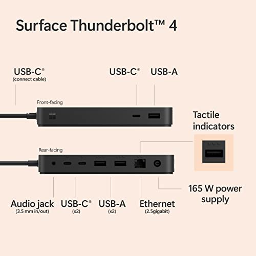 Microsoft Surface Thunderbolt 4 Dock - Dual 4K Display Support - Image 5