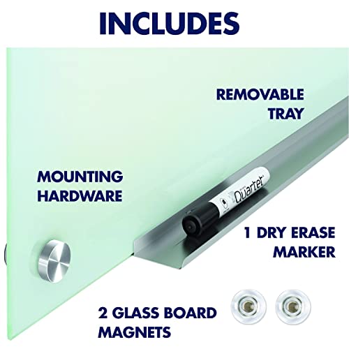 Quartet Magnetic Glass Dry Erase White Board, Frameless 24'' x 18'' - Image 8