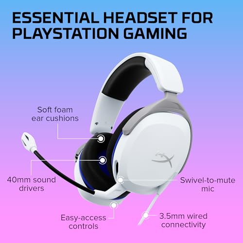 HyperX Cloud Stinger 2 Core - Over-Ear Gaming Headset for Playstation (White) - Image 6