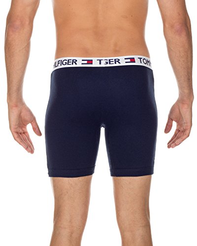 Tommy Hilfiger Men's 4 Pocket Boxer Brief, Grey/Navy, X-Large - Image 4