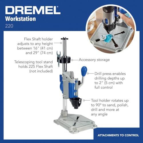 Dremel 220-01 Mini Portable Drill Press Workstation Stand - Image 2