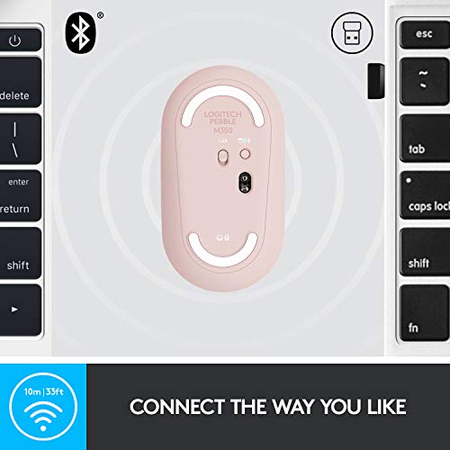 Logitech Pebble Wireless Mouse - Pink Rose - Image 6