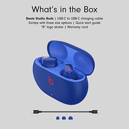 Beats Studio Buds in Ocean Blue - True Wireless Noise Cancelling Earbuds - Image 7