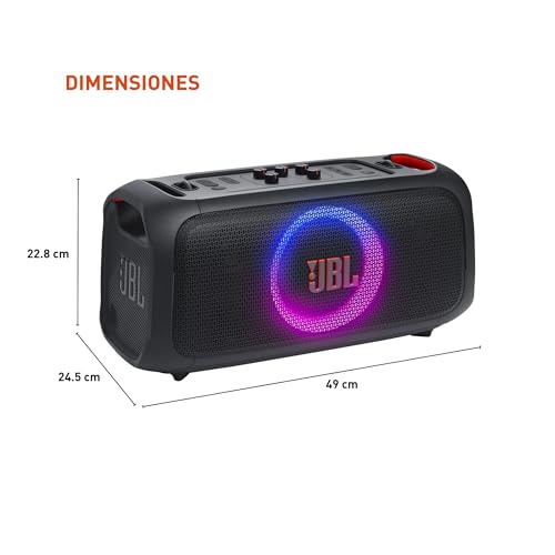 JBL PartyBox On-The-Go Portable Bluetooth Speaker with Built-in Mic & Lights - Image 3