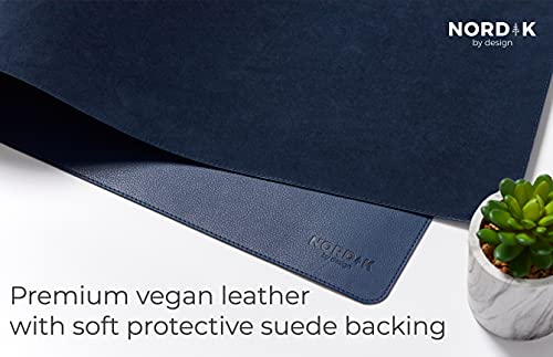 Nordik Premium Vegan Leather Desk Mat - Midnight Blue - Image 4
