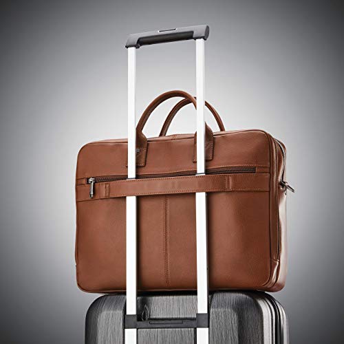 Samsonite Leather Toploader Briefcase - Cognac - Image 6