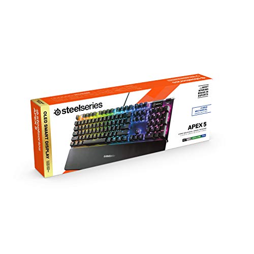SteelSeries Apex 5 Hybrid Mechanical Gaming Keyboard with OLED Display - Image 9