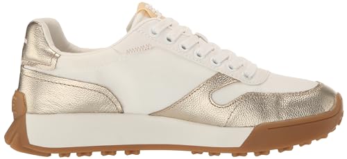 Sam Edelman Layla Retro Sneakers in Off-White & Gold - Image 6