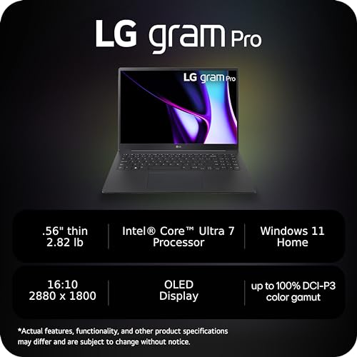 LG gram Pro 16-inch OLED Ultra-Light Laptop, Intel Core Ultra 7, 32GB RAM, 2TB SSD - Image 2