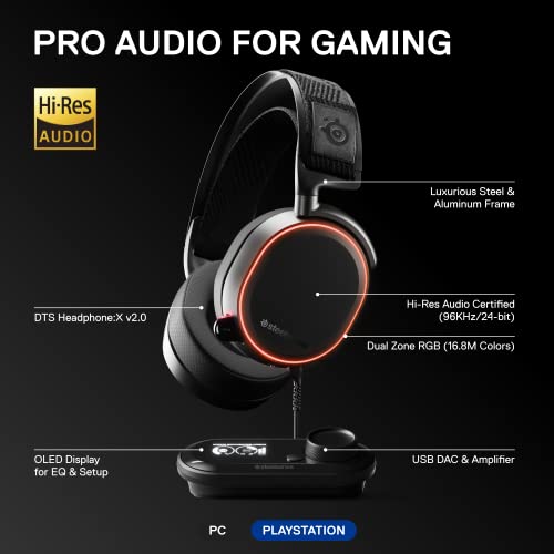 SteelSeries Arctis Pro + GameDAC Hi-Res Gaming Headset - Image 3
