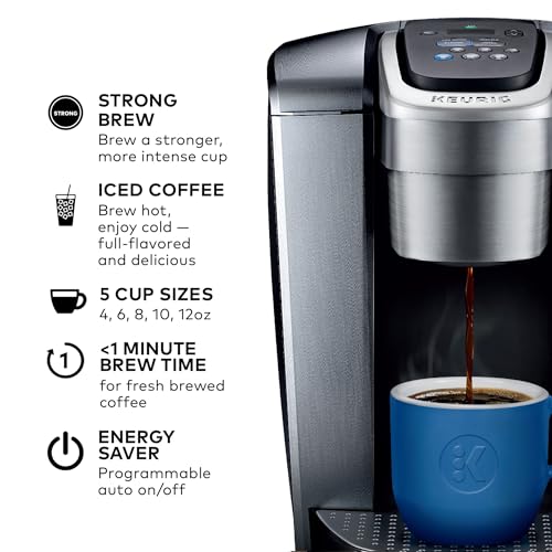 Keurig K-Elite Coffee Maker with Iced Coffee & Temp Controls, Brushed Silver - Image 3