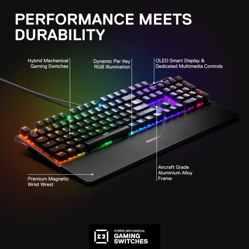 SteelSeries Apex 5 Hybrid Mechanical Gaming Keyboard with OLED Display - Image 3