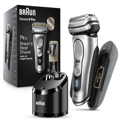 Braun Series 9 Pro Electric Razor for Men - Wet & Dry Shaver with Charging Case