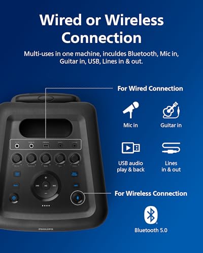 Philips X5206 Bluetooth Party Speaker with Exciting Light Show & Karaoke - Image 7