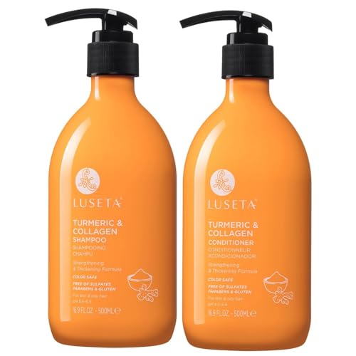 Luseta Hair Thickening Shampoo & Conditioner Set with Turmeric & Collagen