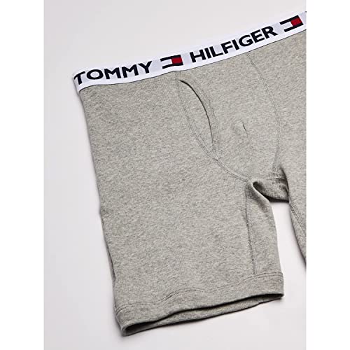 Tommy Hilfiger Men's 4 Pocket Boxer Brief, Grey/Navy, X-Large - Image 6