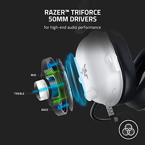 Razer BlackShark V2 X: Lightweight 7.1 Gaming Headset, White - Image 2