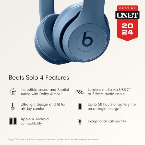 Beats Solo 4 - Slate Blue Wireless Bluetooth Headphones - Image 2