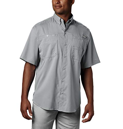 Columbia Mens PFG Tamiami II Short Sleeve Fishing Shirt - Cool Grey, Large