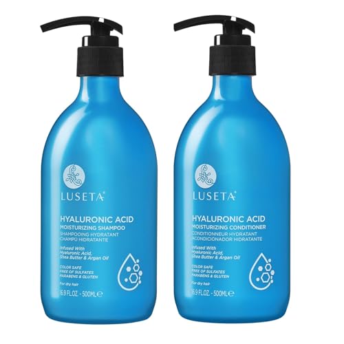 Luseta Hyaluronic Acid Shampoo & Conditioner Set, Sulfate-Free & Paraben-Free, 2x16.9oz