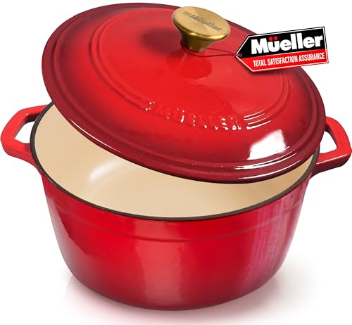 Mueller 6 Qt Enameled Cast Iron Dutch Oven