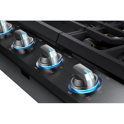 Samsung 36" Smart Gas Cooktop with Powerful Burner, Wi-Fi, & Illuminated Knobs - Image 2