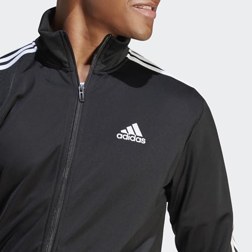 Adidas Men's Basic 3-Stripes Track Suit - Black (XL) - Image 2