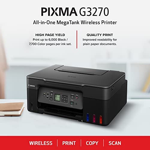 Canon MegaTank G3270 Wireless All-in-One Printer with 2 Years of Ink - Image 3