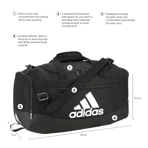 adidas Unisex Defender 4.0 Gym Duffel Bag - Small - Image 3