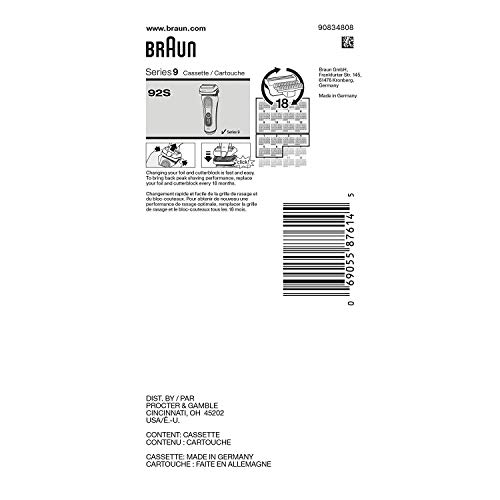 Braun Series 9 Electric Shaver Replacement Head - 92S - Image 2